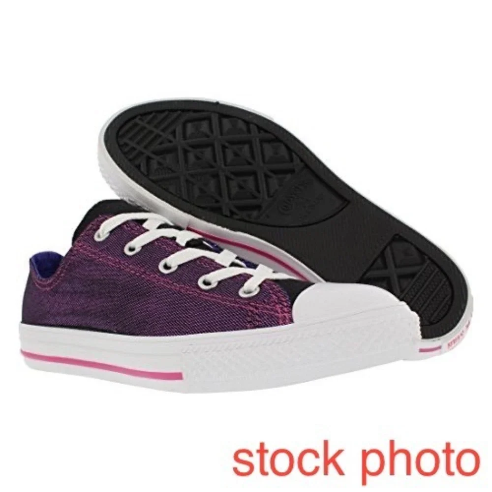 Converse Chuck Taylor All Star Purple Black Shimmer Denim Low Top 654227F 6